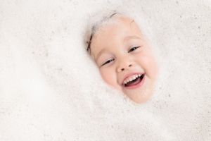 Child in Bubble Bath
