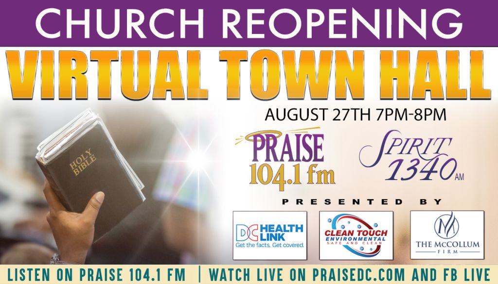 Church Reopening Virtual Town Hall on Praise 104.1 FM
