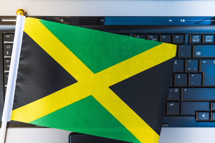 flag of Jamaica on computer